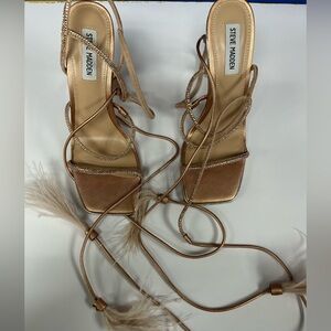 Strappy tie up heels